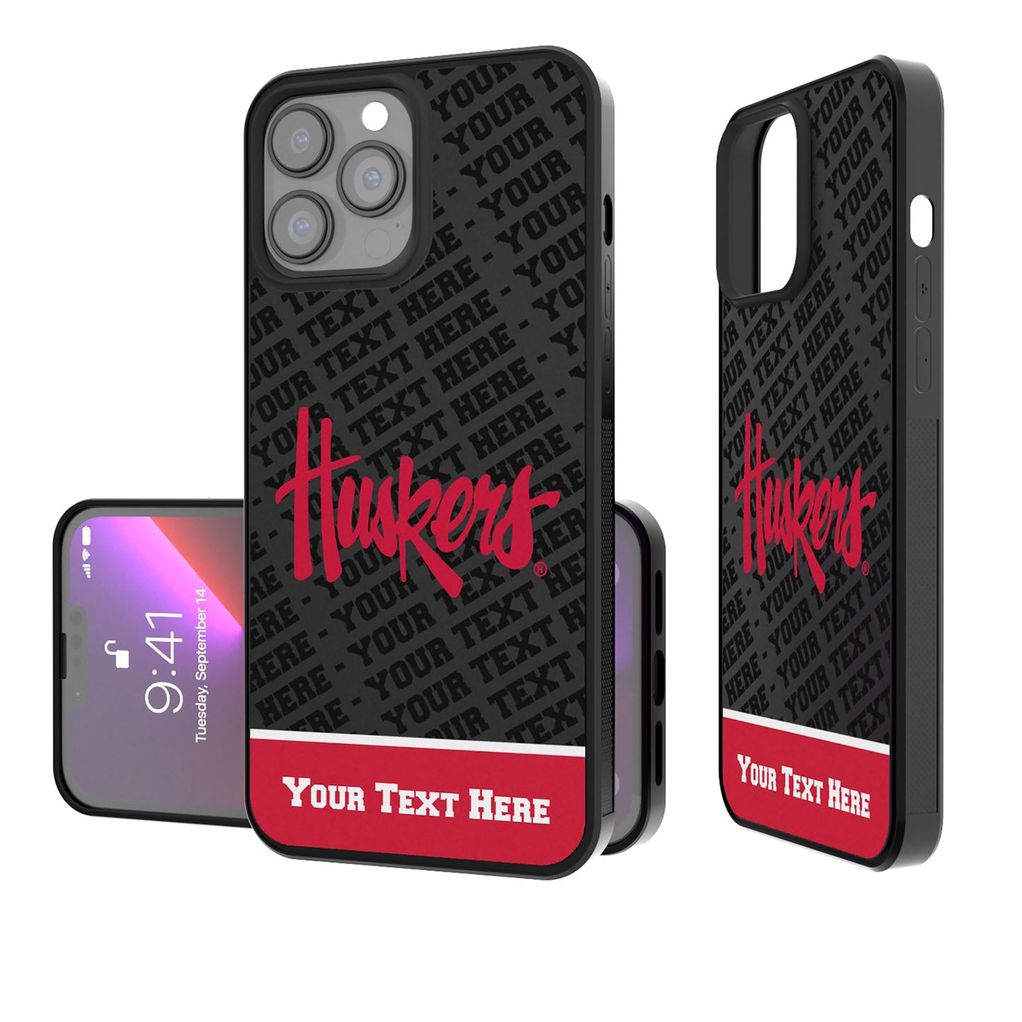 Nebraska Huskers Endzone iPhone Personalized Bump Case