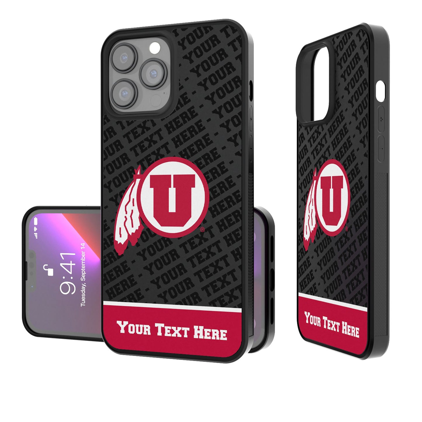 Utah Utes Endzone iPhone Personalized Bump Case