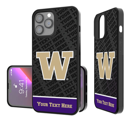 Washington Huskies Endzone iPhone Personalized Bump Case