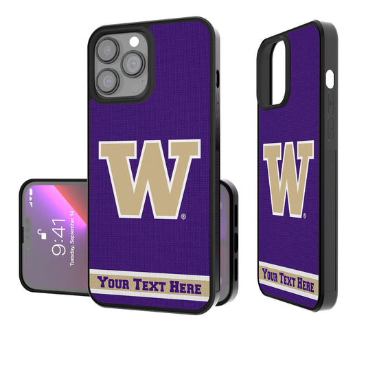 Washington Huskies Stripe iPhone Personalized Bump Case