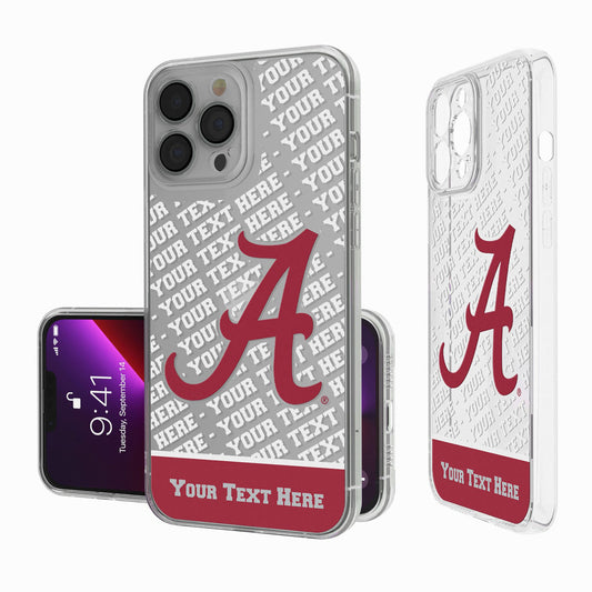 Alabama Crimson Tide EndZone Logo iPhone Personalized Clear Case