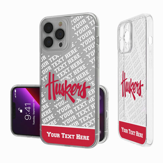 Nebraska Huskers Endzone iPhone Personalized Clear Case