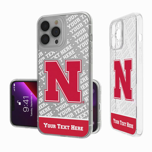 Nebraska Huskers EndZone Logo iPhone Personalized Clear Case