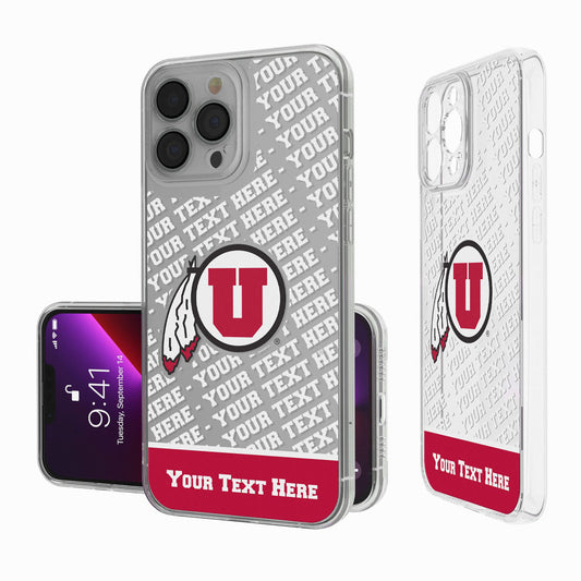 Utah Utes Endzone iPhone Personalized Clear Case