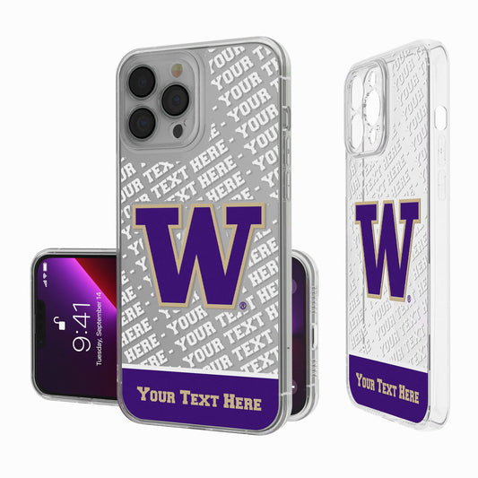 Washington Huskies Endzone iPhone Personalized Clear Case