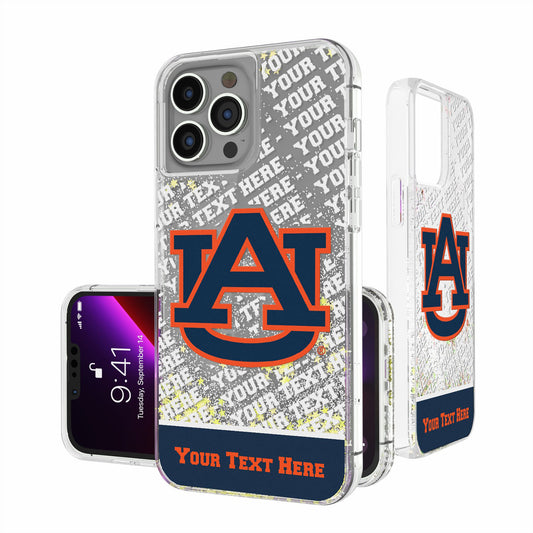 Auburn Tigers iPhone Endzone Personalized Glitter Case