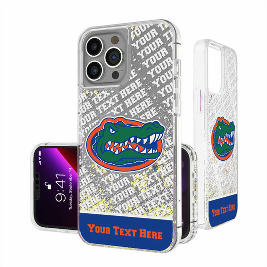 Florida Gators iPhone Endzone Personalized Glitter Case