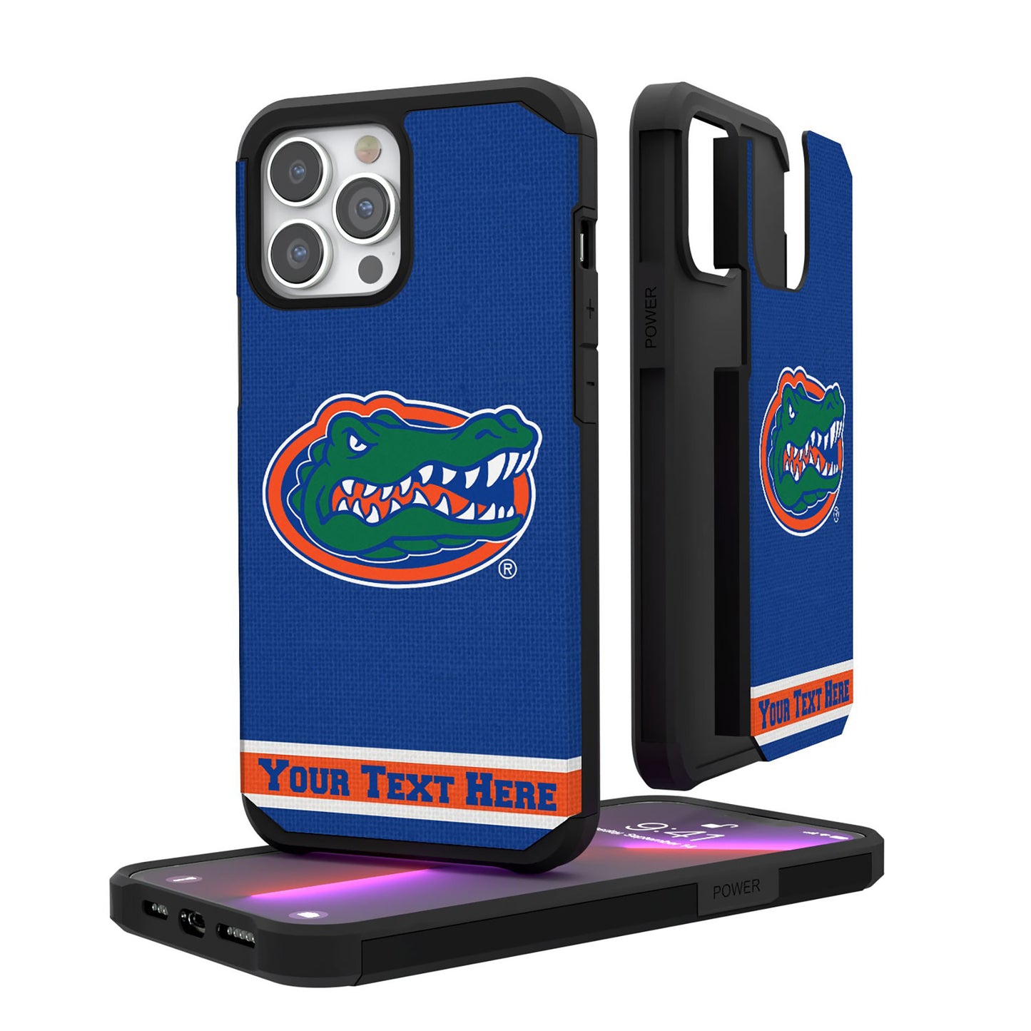 Florida Gators iPhone Stripe Personalized Rugged Case