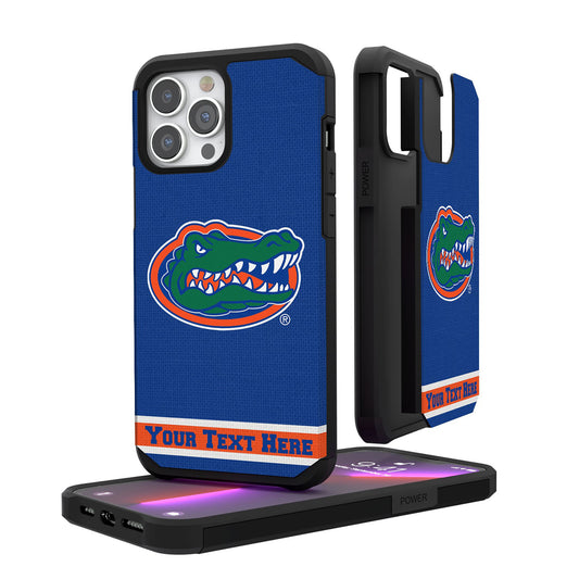 Florida Gators iPhone Stripe Personalized Rugged Case