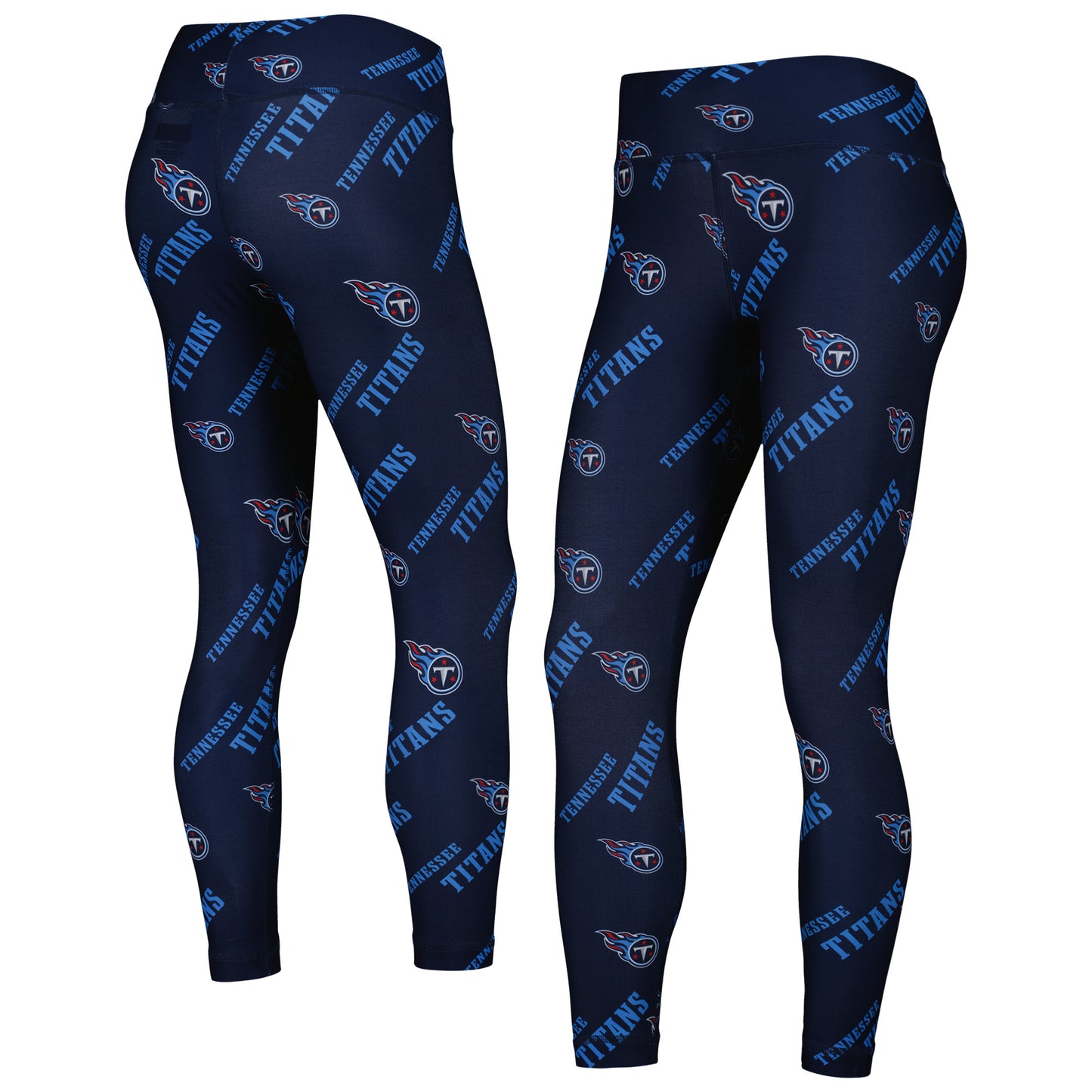 Women's Concepts Sport Navy Tennessee Titans Breakthrough Allover Print Lounge Leggings