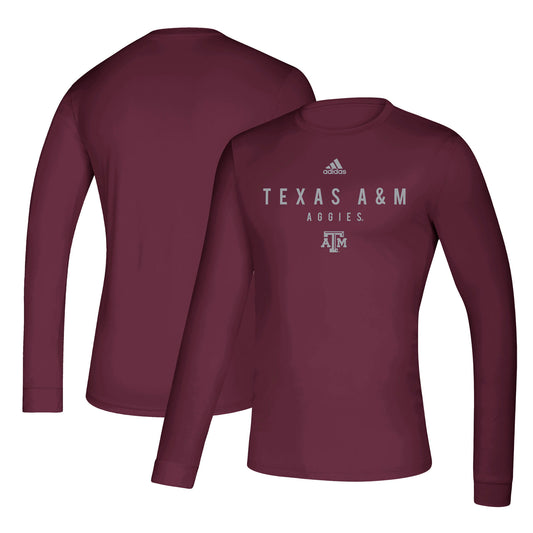 Men's adidas Maroon Texas A&M Aggies Creator Long Sleeve Performance T-Shirt