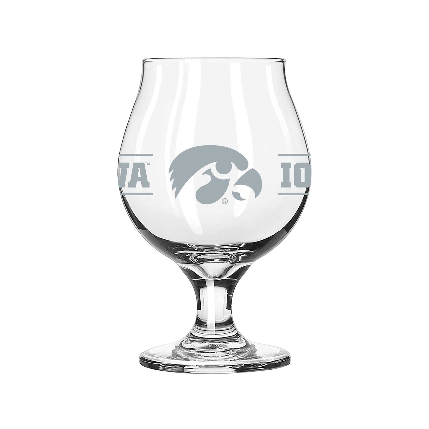 Iowa Hawkeyes 16oz. Belgium Glass