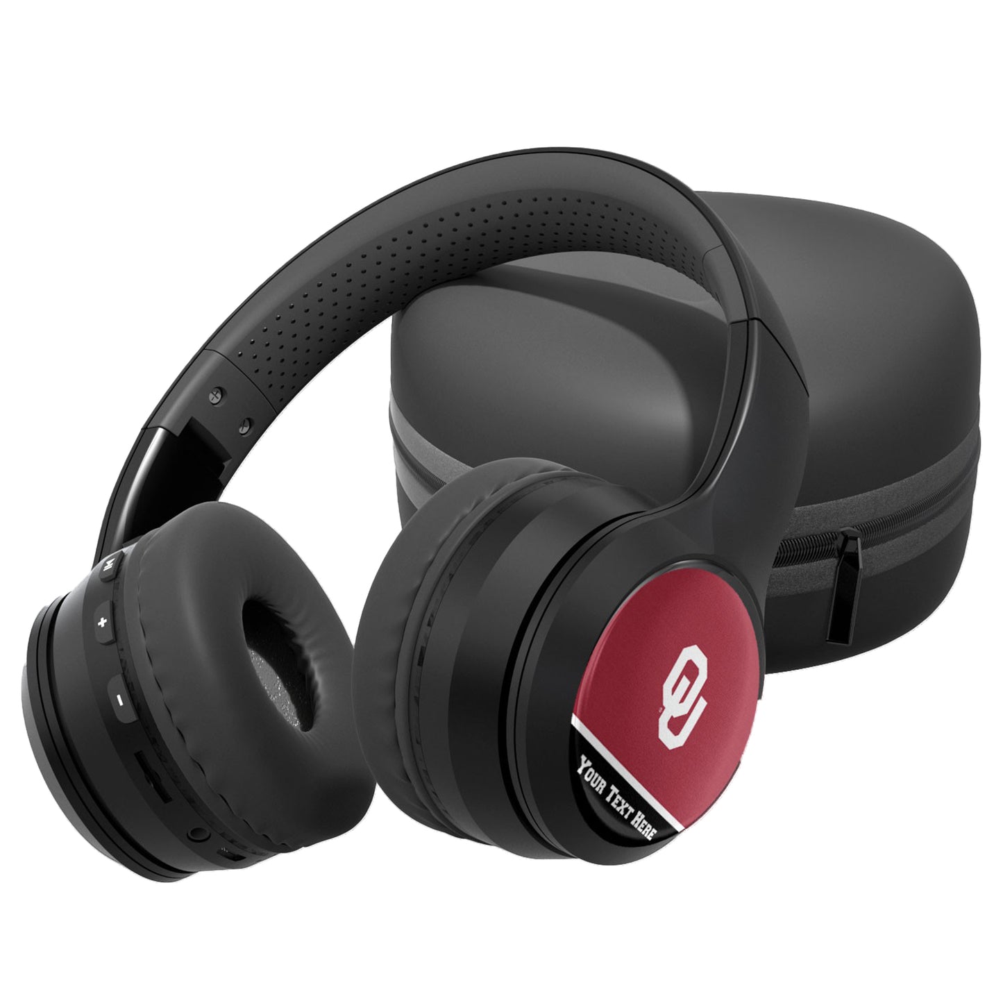 Oklahoma Sooners Personalized Wireless Bluetooth Headphones & Case