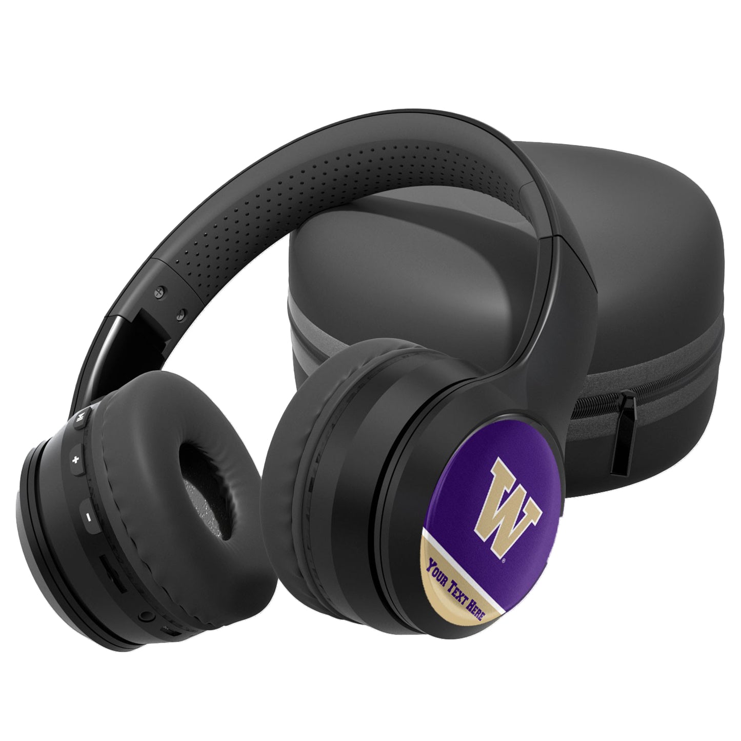 Washington Huskies Personalized Wireless Bluetooth Headphones & Case