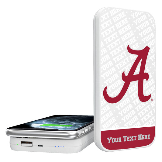 Alabama Crimson Tide Primary Logo Personalized 5000 mAh Wireless Powerbank