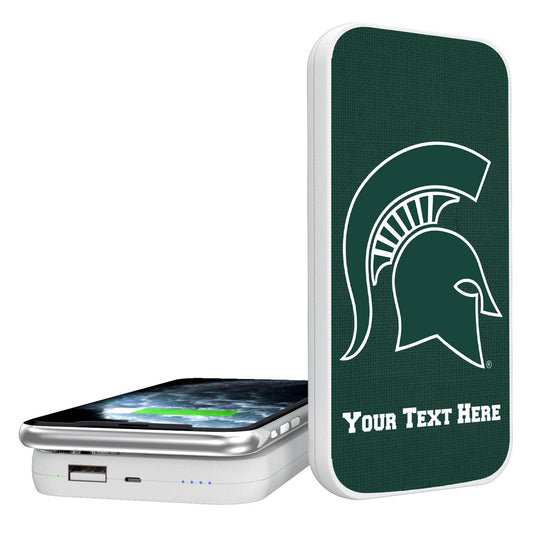 Michigan State Spartans Personalized 5000 mAh Solid Design Wireless Powerbank