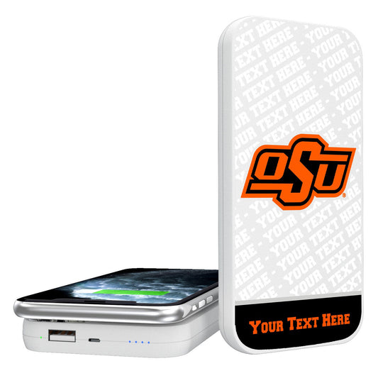 Oklahoma State Cowboys Personalized 5000 mAh Repeat Design Wireless Powerbank