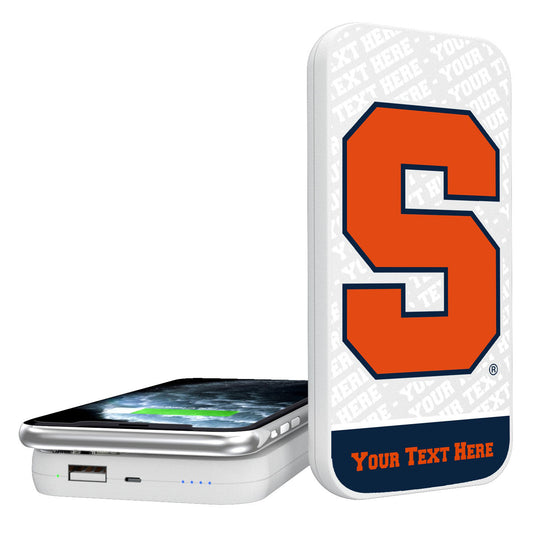 Syracuse Orange Personalized 5000 mAh Repeat Design Wireless Powerbank