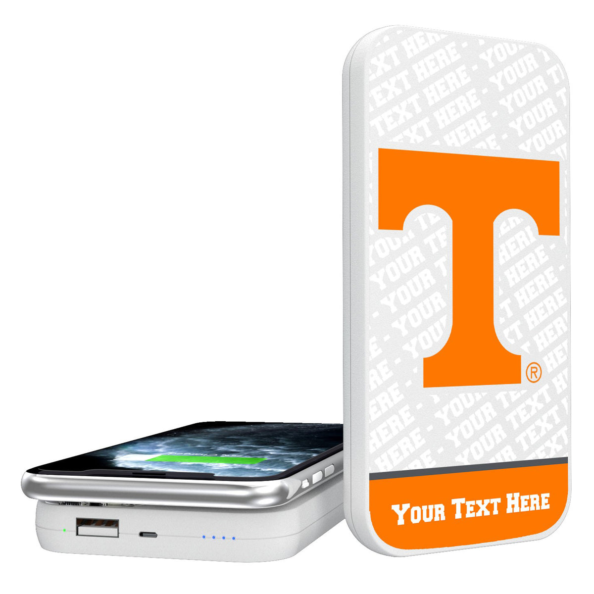 Tennessee Volunteers Personalized 5000 mAh Repeat Design Wireless Powerbank