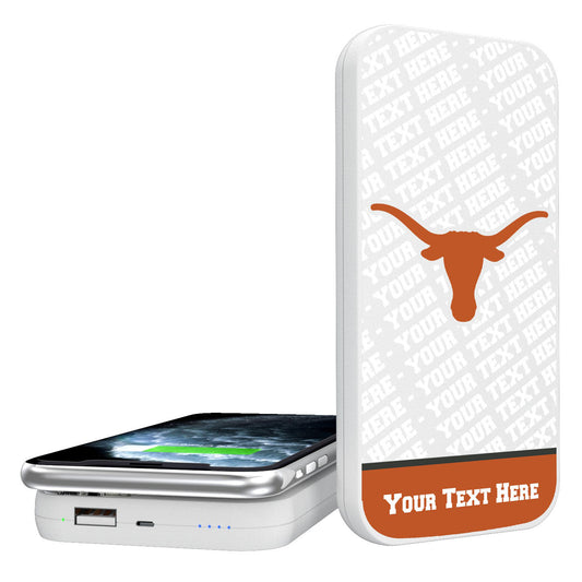 Texas Longhorns Personalized 5000 mAh Repeat Design Wireless Powerbank