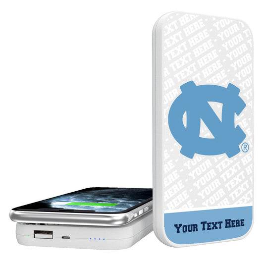 North Carolina Tar Heels Personalized 5000 mAh Repeat Design Wireless Powerbank