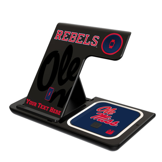 Ole Miss Rebels Personalized 3-In-1 Wireless Charger