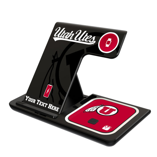 Utah Utes Personalized 3-In-1 Wireless Charger