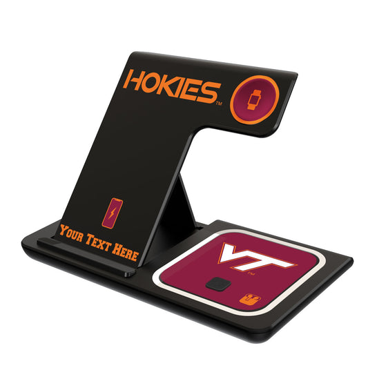 Virginia Tech Hokies Personalized 3-In-1 Wireless Charger