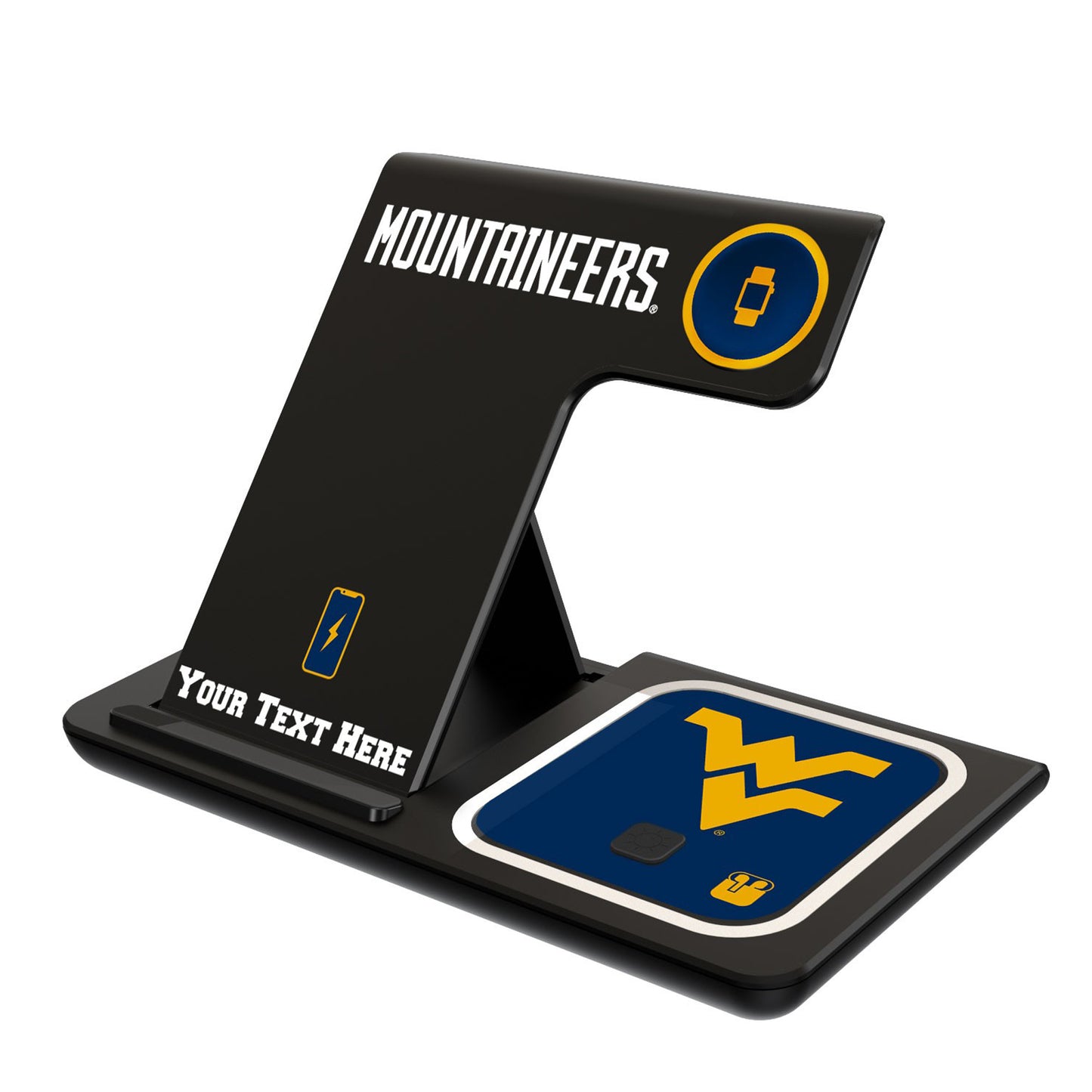 West Virginia Mountaineers Personalized 3-In-1 Wireless Charger