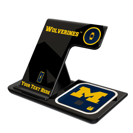 Michigan Wolverines Personalized 3-In-1 Wireless Charger