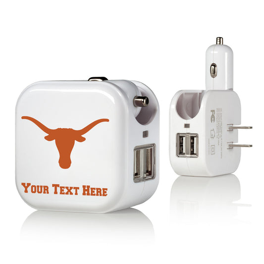 Texas Longhorns Personalized 2-In-1 USB Charger