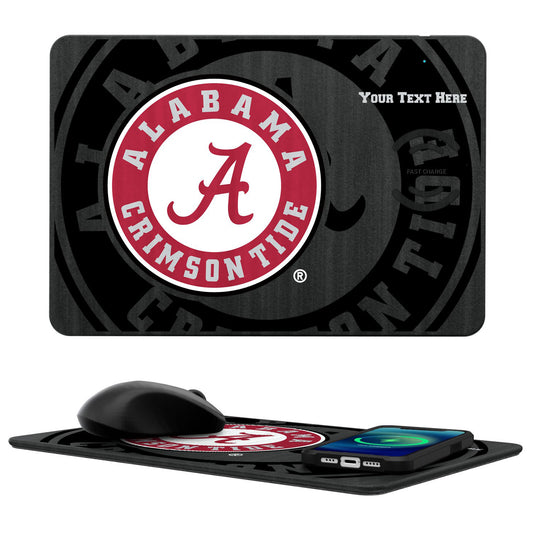 Alabama Crimson Tide Alternate Logo Personalized Wireless Charger & Mouse Pad