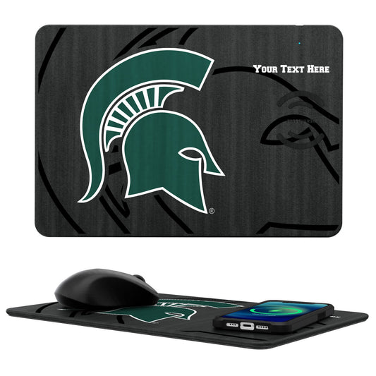 Michigan State Spartans Personalized Wireless Charger & Mouse Pad