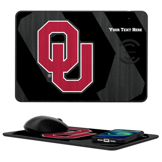 Oklahoma Sooners Personalized Wireless Charger & Mouse Pad