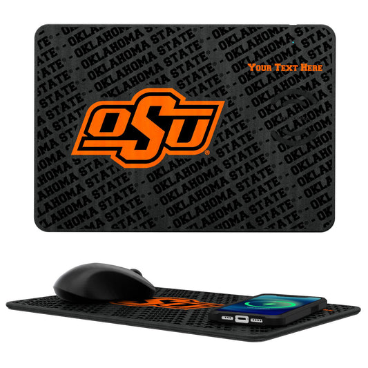 Oklahoma State Cowboys Personalized Wireless Charger & Mouse Pad