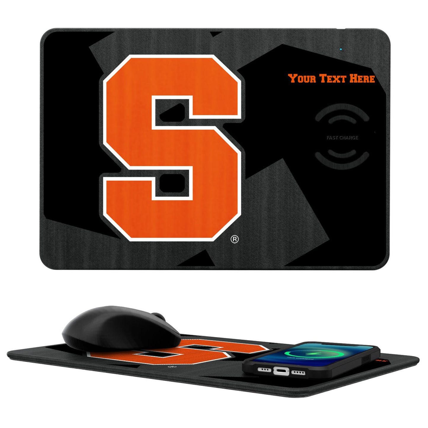 Syracuse Orange Personalized Wireless Charger & Mouse Pad