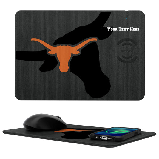 Texas Longhorns Personalized Wireless Charger & Mouse Pad