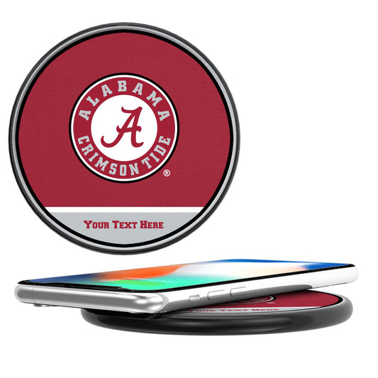 Alabama Crimson Tide Alternate Logo Personalized 10-Watt Wireless Phone Charger