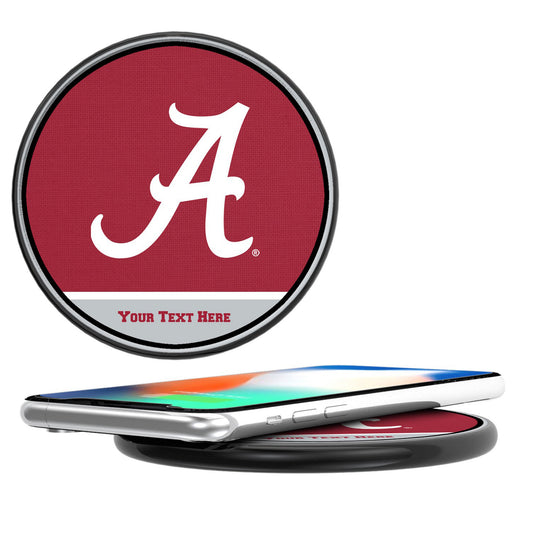 Alabama Crimson Tide Primary Logo Personalized 10-Watt Wireless Phone Charger