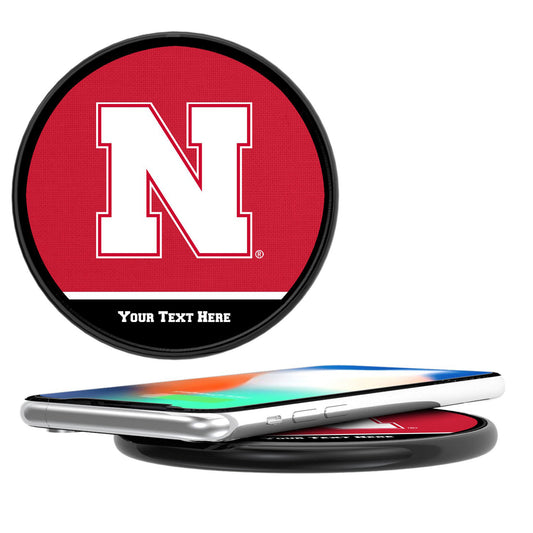 Nebraska Huskers Primary Logo Personalized 10-Watt Wireless Phone Charger