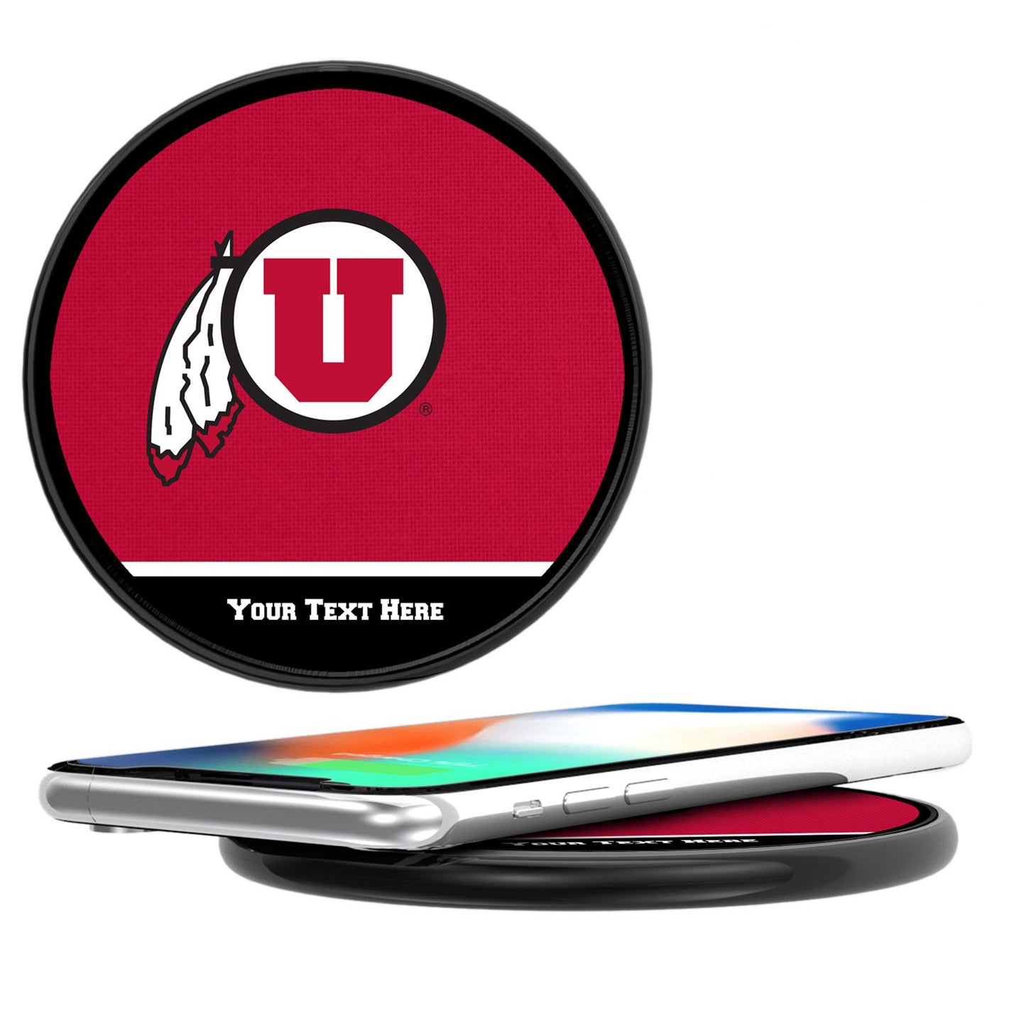 Utah Utes Personalized 10-Watt Wireless Phone Charger