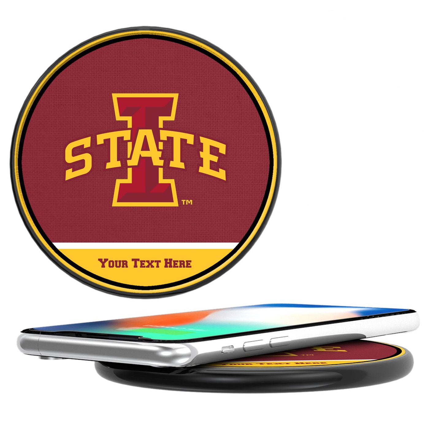 Iowa State Cyclones Personalized 10-Watt Wireless Phone Charger