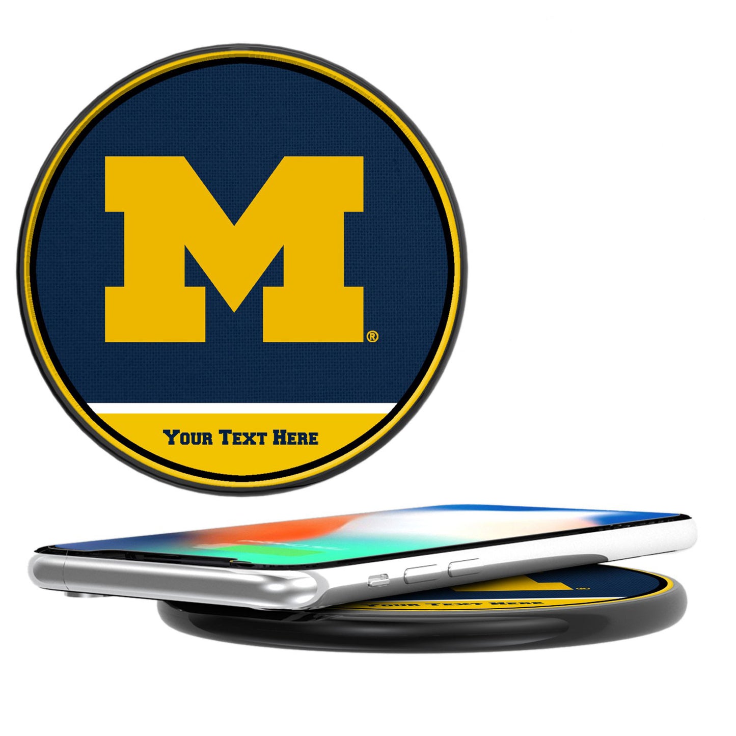 Michigan Wolverines Personalized 10-Watt Wireless Phone Charger