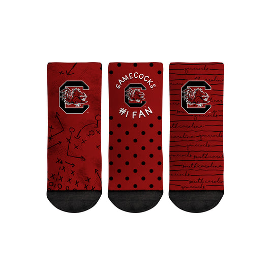 Toddler Rock Em Socks South Carolina Gamecocks #1 Fan 3-Pack Crew Socks Set