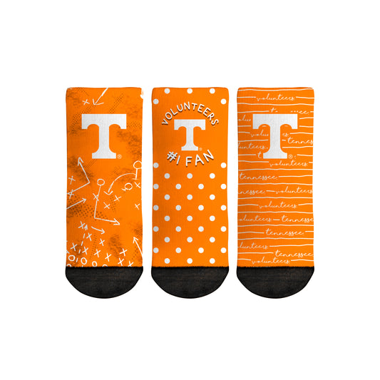 Toddler Rock Em Socks Tennessee Volunteers #1 Fan 3-Pack Crew Socks Set