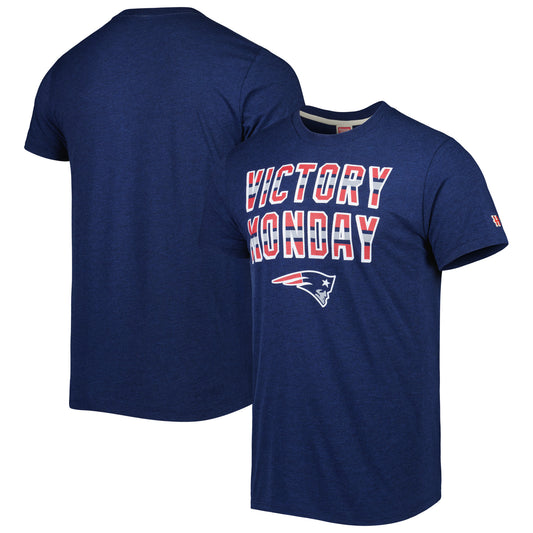 Men's Homage Navy New England Patriots Victory Monday Tri-Blend T-Shirt