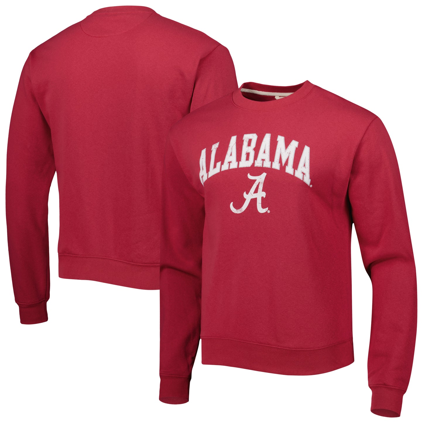 Men's League Collegiate Wear Crimson Alabama Crimson Tide 1965 Arch Essential Lightweight Pullover Sweatshirt