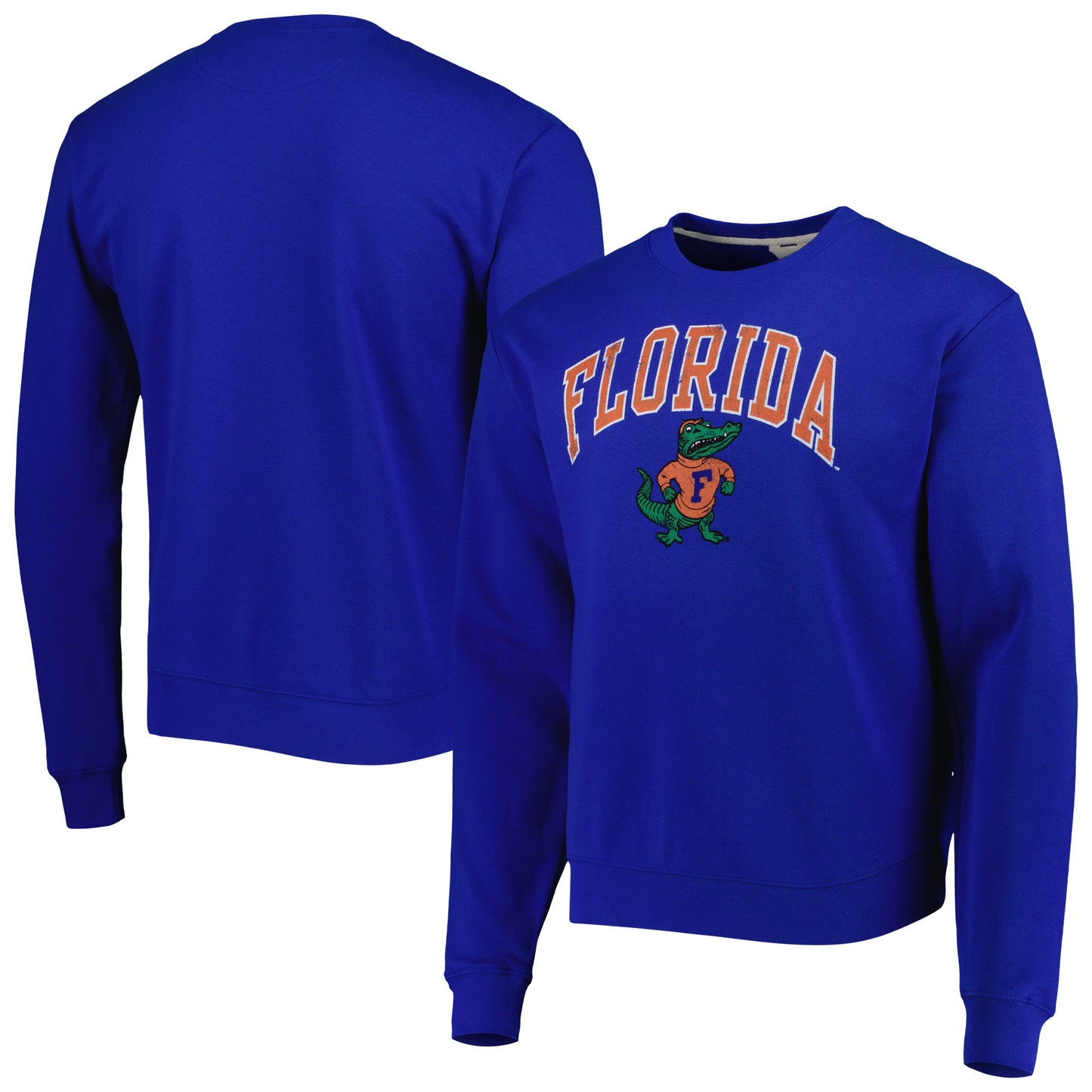 Men's League Collegiate Wear Royal Florida Gators 1965 Arch Essential Lightweight Pullover Sweatshirt