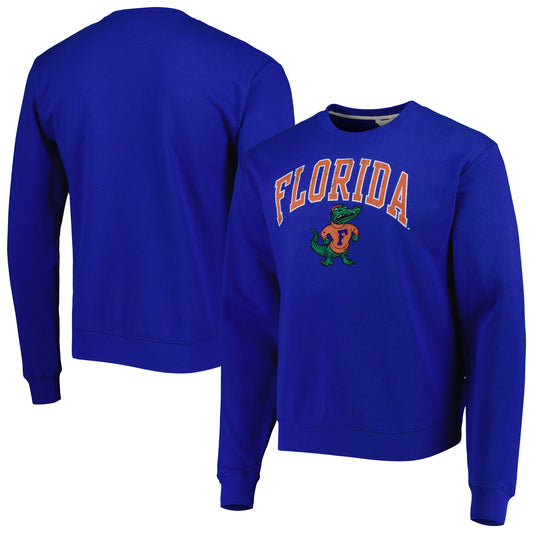 Men's League Collegiate Wear Royal Florida Gators 1965 Arch Essential Lightweight Pullover Sweatshirt