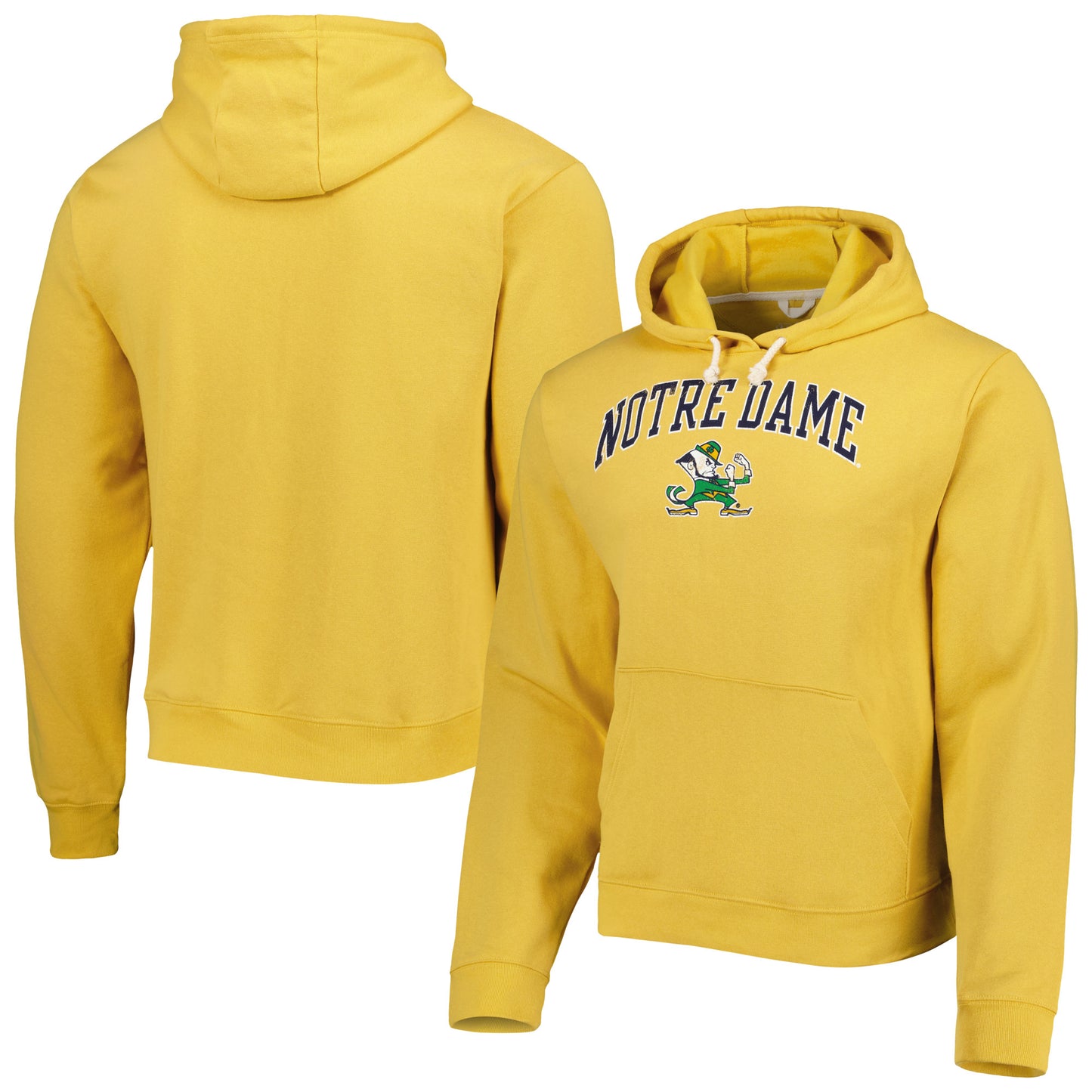 Men's League Collegiate Wear Gold Notre Dame Fighting Irish Arch Essential Pullover Hoodie